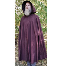 Cloakmakers.com 6178-Washable Red Plum Raincloak w/ Silver Tone Clasp