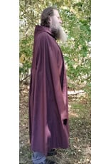 Cloakmakers.com 6178-Washable Red Plum Raincloak w/ Silver Tone Clasp
