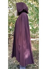 Cloakmakers.com 6178-Washable Red Plum Raincloak w/ Silver Tone Clasp