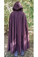 Cloakmakers.com 6178-Washable Red Plum Raincloak w/ Silver Tone Clasp