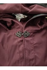 Cloakmakers.com 6178-Washable Red Plum Raincloak w/ Silver Tone Clasp