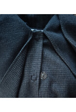 Cloakmakers.com 6181-Washable Black & Grey Plaid Wool Cloak w/ Scarfed Collar & Two Pockets
