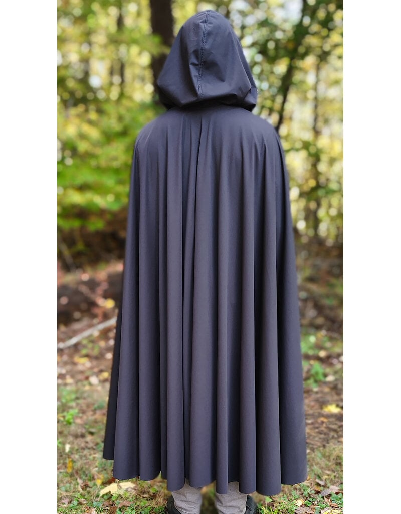 Cloakmakers.com 6185-Washable Black Raincloak w/ Silver Tone clasp