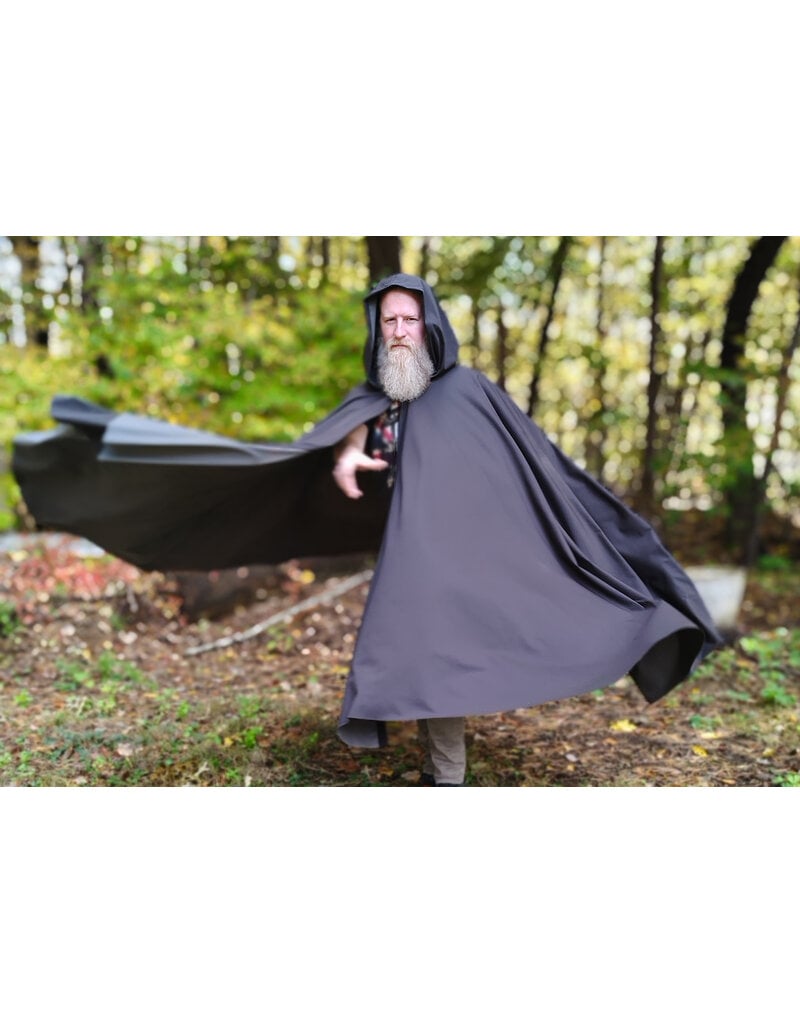 Cloakmakers.com 6185-Washable Black Raincloak w/ Silver Tone clasp