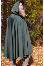 Cloakmakers.com 6188-Washable Green Hard Face Fleece Cloak w/ Rain Resistance