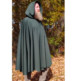 Cloakmakers.com 6188-Washable Green Hard Face Fleece Cloak w/ Rain Resistance