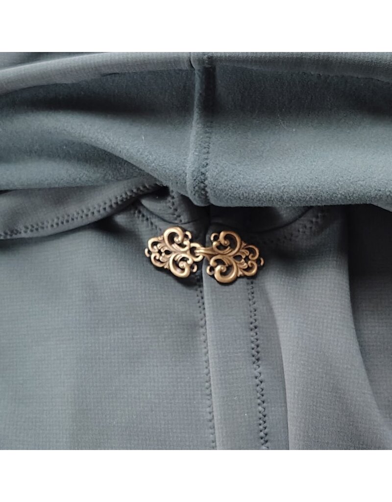 Cloakmakers.com 6188-Washable Green Hard Face Fleece Cloak w/ Rain Resistance