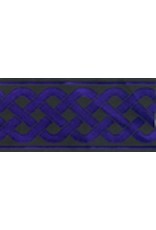 Cloakmakers.com 3 Strand Celtic Braid Trim, Purple on Black - Wide