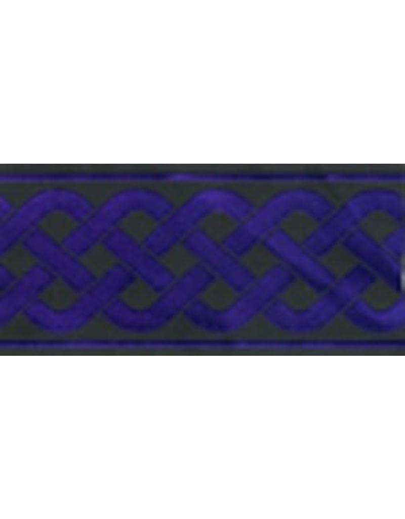 Cloakmakers.com 3 Strand Celtic Braid Trim, Purple on Black - Wide