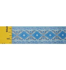 Cloakmakers.com Diamonds Flourish Trim, Blue/Gold