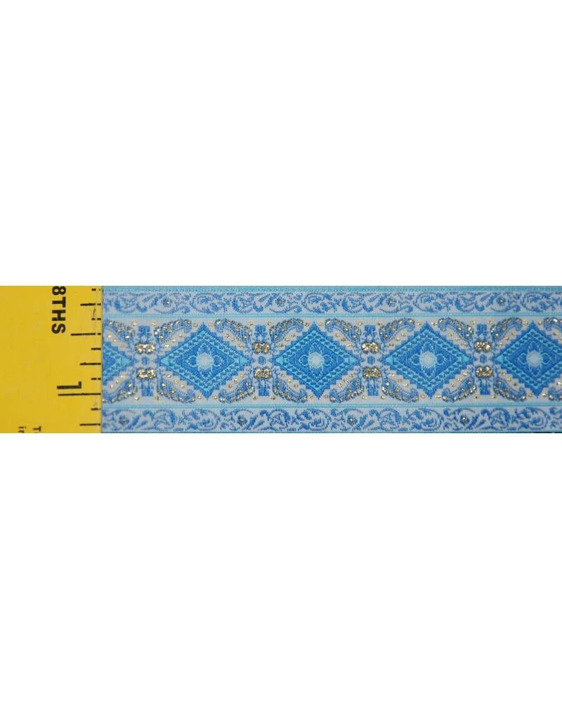 Cloakmakers.com Diamonds Flourish Trim, Blue/Gold