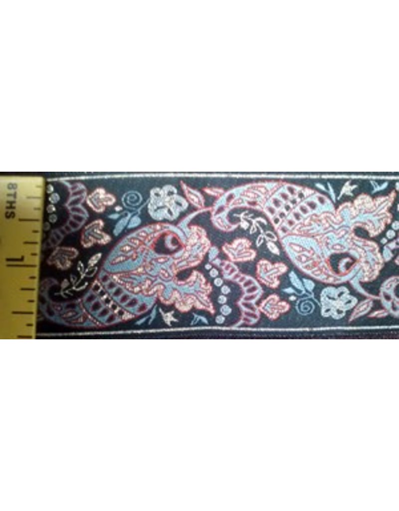 Cloak and Dagger Creations Paisley Fish Gold/Sage/Red/Black Trim