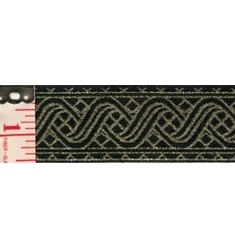 Cloakmakers.com Ripple Knotwork Trim, Gold/Black (Reversible!)