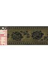 Cloakmakers.com Rose Tapestrey Trim - Gold and Black