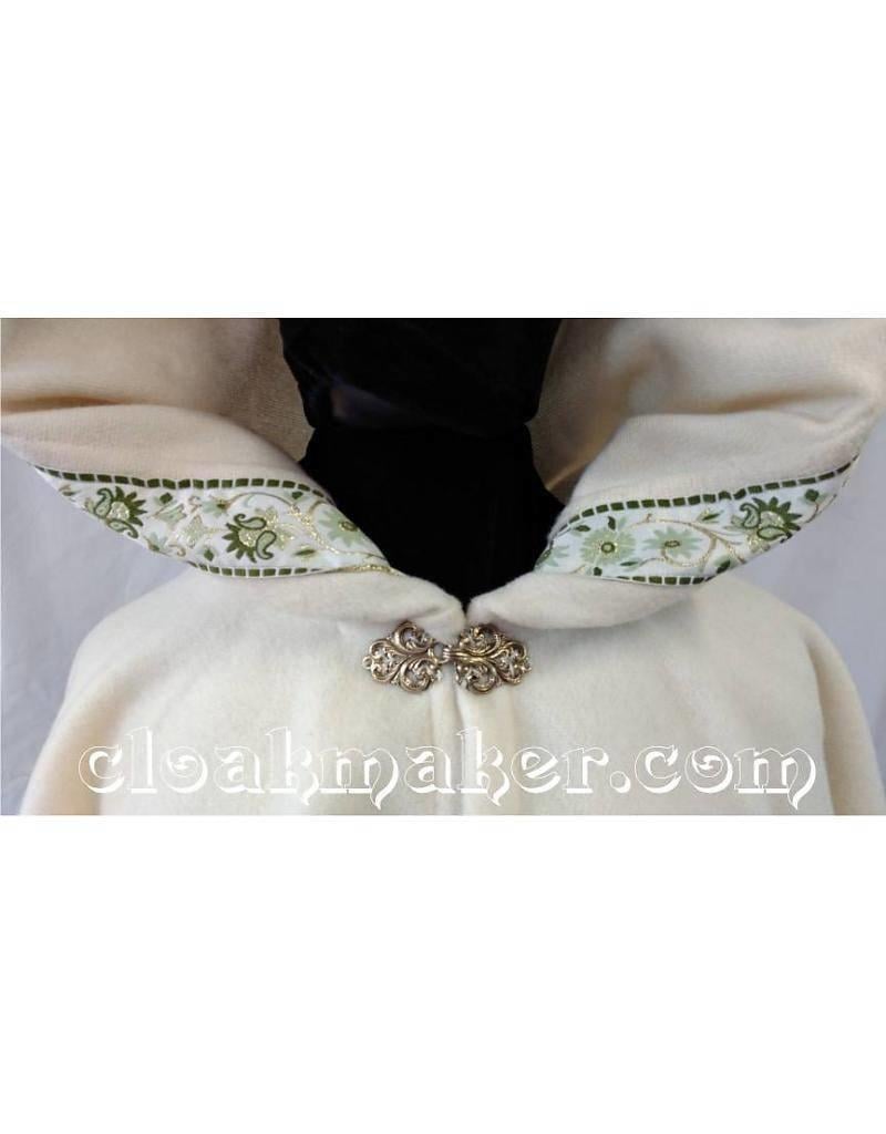 Cloakmakers.com Elizabethan Floral Trim, Gold/Green