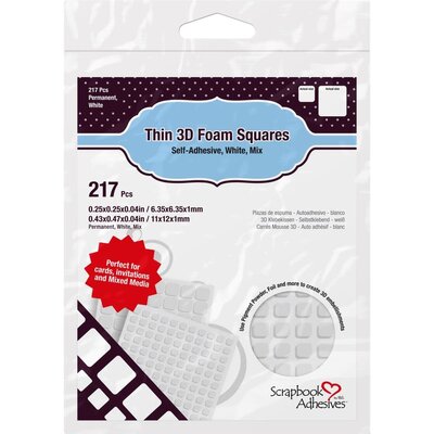 Scrapbook Adhesives Thin 3D Foam Squares (white mixed) Scrapbook Adhesives Thin 3D Foam Squares (white mixed)