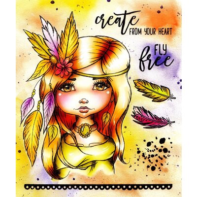 LDRS Fly Free Cre8tive Cre8tions Rubber Stamp LDRS Fly Free Cre8tive Cre8tions Rubber Stamp