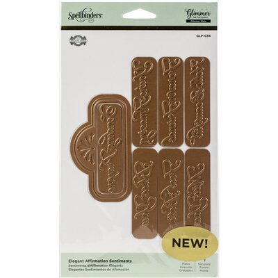 Spellbinders Glimmer Impression Plate (elegant affirmation sentiments) Spellbinders Glimmer Impression Plate (elegant affirmation sentiments)