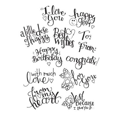 Spellbinders Cling Stamp Set (tiny sentiments) Spellbinders Cling Stamp Set (tiny sentiments)