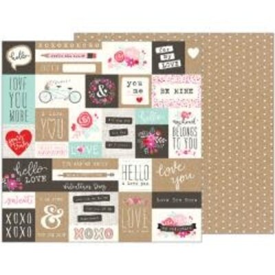 Pebbles Forever My Always Double-Sided Cardstock 12X12 (love notes) Pebbles Forever My Always Double-Sided Cardstock 12X12 (love notes)
