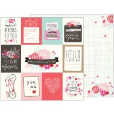 Pebbles Forever My Always Double-Sided Cardstock 12X12 (XOXO quotes) Pebbles Forever My Always Double-Sided Cardstock 12X12 (XOXO quotes)