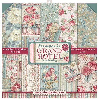 Stamperia Intl Stamperia Double-Sided Paper Pad 12X12 - Grand Hotel Stamperia Intl Stamperia Double-Sided Paper Pad 12X12 - Grand Hotel
