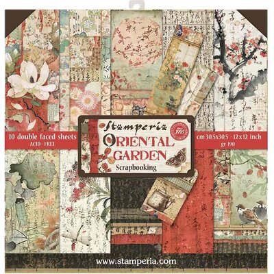 Stamperia Intl Stamperia Double-Sided Paper Pad 12X12 - Oriental Garden Stamperia Intl Stamperia Double-Sided Paper Pad 12X12 - Oriental Garden