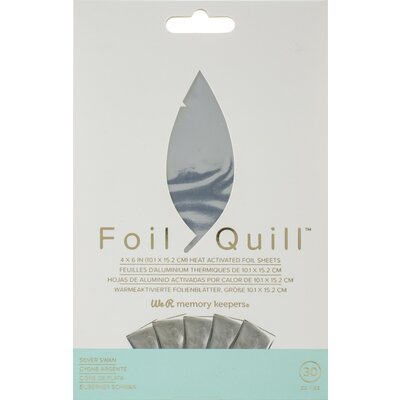 We R Memory Keepers Foil Quill Foil Sheets 4X6 - Silver Swan We R Memory Keepers Foil Quill Foil Sheets 4X6 - Silver Swan