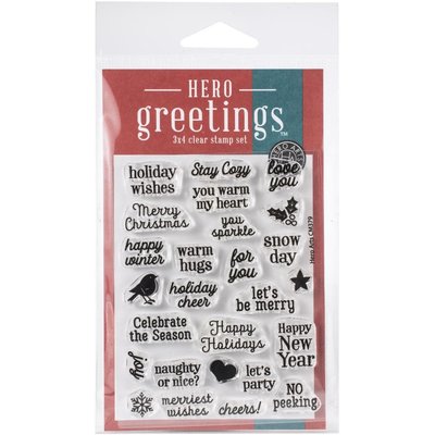 Hero Arts Greetings Clear Stamps (christmas messages) Hero Arts Greetings Clear Stamps (christmas messages)
