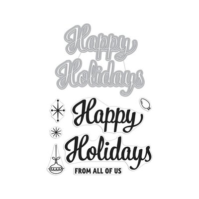 Hero Arts Stamp & Cut (happy holidays script) Hero Arts Stamp & Cut (happy holidays script)
