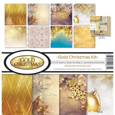 Reminisce Collection Kit 12X12 (gold christmas) Reminisce Collection Kit 12X12 (gold christmas)