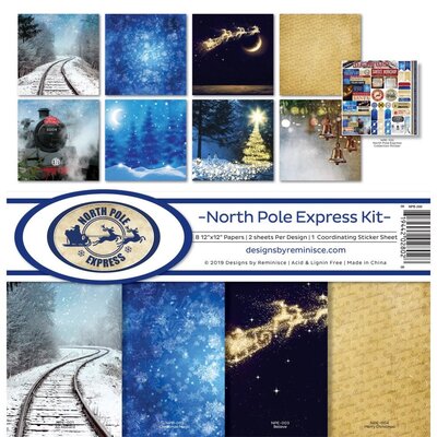 Reminisce Collection Kit 12X12 (north pole express) Reminisce Collection Kit 12X12 (north pole express)