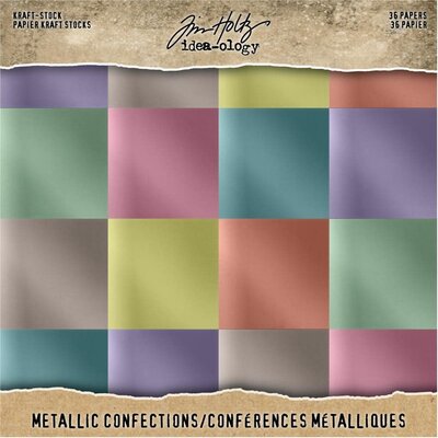 Advantus (Tim Holtz) Paper Stash Kraft Metallic Paper Pad 8X8 (confections) Advantus (Tim Holtz) Paper Stash Kraft Metallic Paper Pad 8X8 (confections)