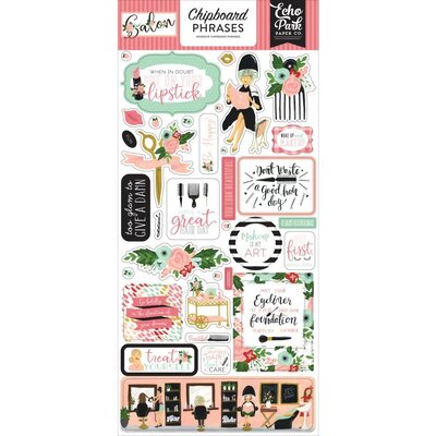 Echo Park Paper Chipboard 6X13 Phrases (salon) Echo Park Paper Chipboard 6X13 Phrases (salon)
