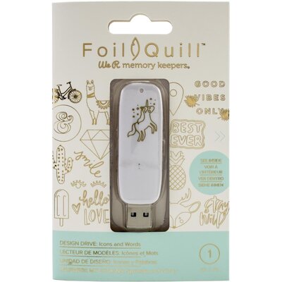 We R Memory Keepers Foil Quill USB Artwork Drive (icons & words ) We R Memory Keepers Foil Quill USB Artwork Drive (icons & words )