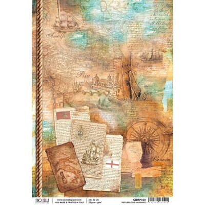 Ciao Bella Rice Paper Sheet A4 (repubbliche marinare) Ciao Bella Rice Paper Sheet A4 (repubbliche marinare)