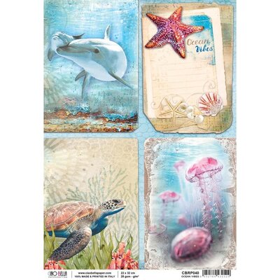Ciao Bella Rice Paper Sheet A4 (ocean vibes) Ciao Bella Rice Paper Sheet A4 (ocean vibes)