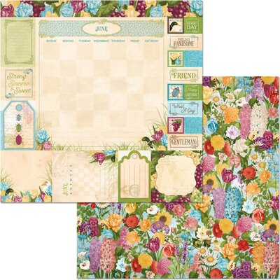 BoBunny Double-Sided Cardstock 12X12 (time & place - june) BoBunny Double-Sided Cardstock 12X12 (time & place - june)