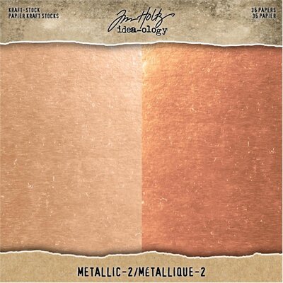 Advantus (Tim Holtz) Tim Holtz Idea-Ology - Paper Stash Kraft Metallic Paper Pad 8X8 (metallic 2) Advantus (Tim Holtz) Tim Holtz Idea-Ology - Paper Stash Kraft Metallic Paper Pad 8X8 (metallic 2)