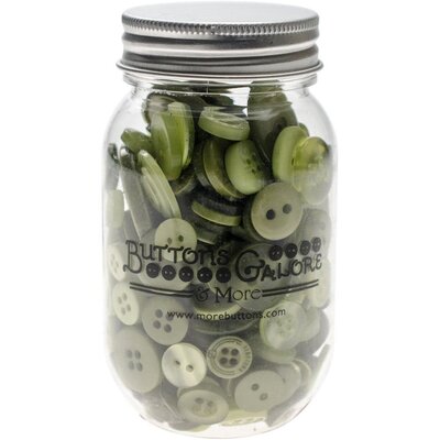 Buttons Galore Button Mason Jars (leafy green) Buttons Galore Button Mason Jars (leafy green)