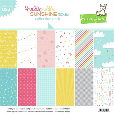Lawn Fawn Double-Sided Collection Pack 12X12 (hello sunshine remix) Lawn Fawn Double-Sided Collection Pack 12X12 (hello sunshine remix)