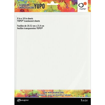 Tim Holtz - Ranger Alcohol Ink Transucent Yupo Paper 104lb (8x10) Tim Holtz - Ranger Alcohol Ink Transucent Yupo Paper 104lb (8x10)