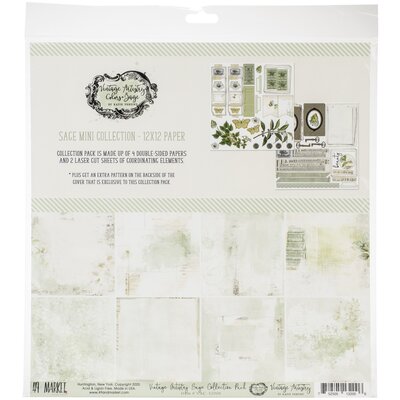 49 and Market Collection Pack 12X12 (vintage artistry sage) 49 and Market Collection Pack 12X12 (vintage artistry sage)