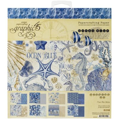 Graphic 45 Paper Pad 8x8 (ocean blue) Graphic 45 Paper Pad 8x8 (ocean blue)