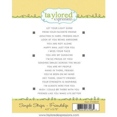 Taylored Expressions Stamps - Simple Strips (friendship) Taylored Expressions Stamps - Simple Strips (friendship)