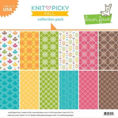 Lawn Fawn Double-Sided Collection Pack 12X12 (knit picky fall) Lawn Fawn Double-Sided Collection Pack 12X12 (knit picky fall)