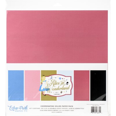 Echo Park Paper Double-Sided Cardstock 12X12 (alice in wonderland no. 2) Echo Park Paper Double-Sided Cardstock 12X12 (alice in wonderland no. 2)