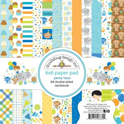 Doodlebug Double-Sided Paper Pad 6X6 (party time) Doodlebug Double-Sided Paper Pad 6X6 (party time)