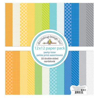Doodlebug Petite Prints Cardstock 12X12 (party time) Doodlebug Petite Prints Cardstock 12X12 (party time)