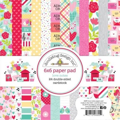 Doodlebug Double Sided Paper Pad 6x6 (love notes) Doodlebug Double Sided Paper Pad 6x6 (love notes)
